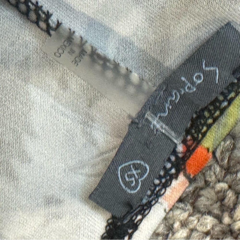 Soprano Black Floral Spaghetti Strap Dress with Peach & Green Accents - Picture 6 of 8